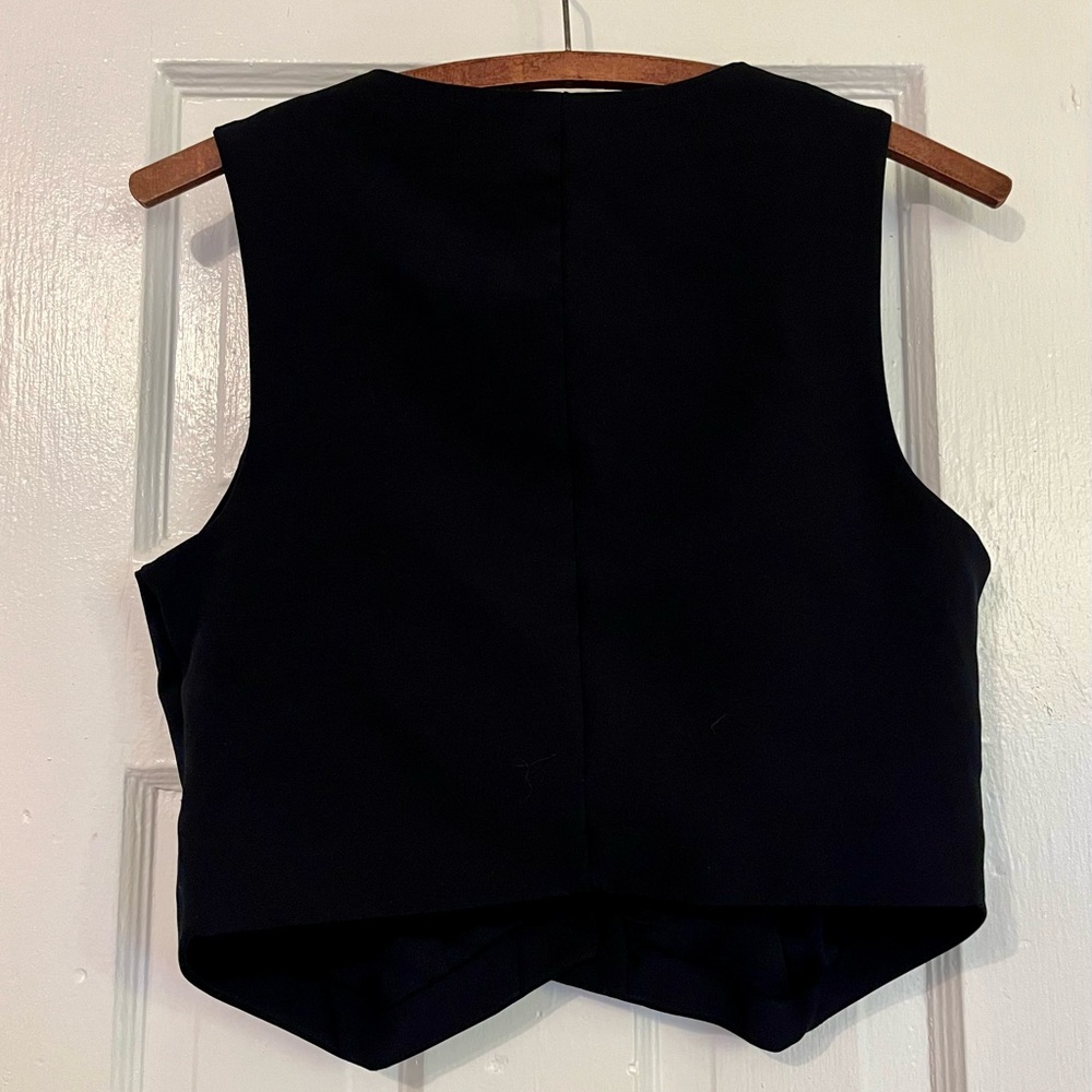 Black Button Down Vest - image 3